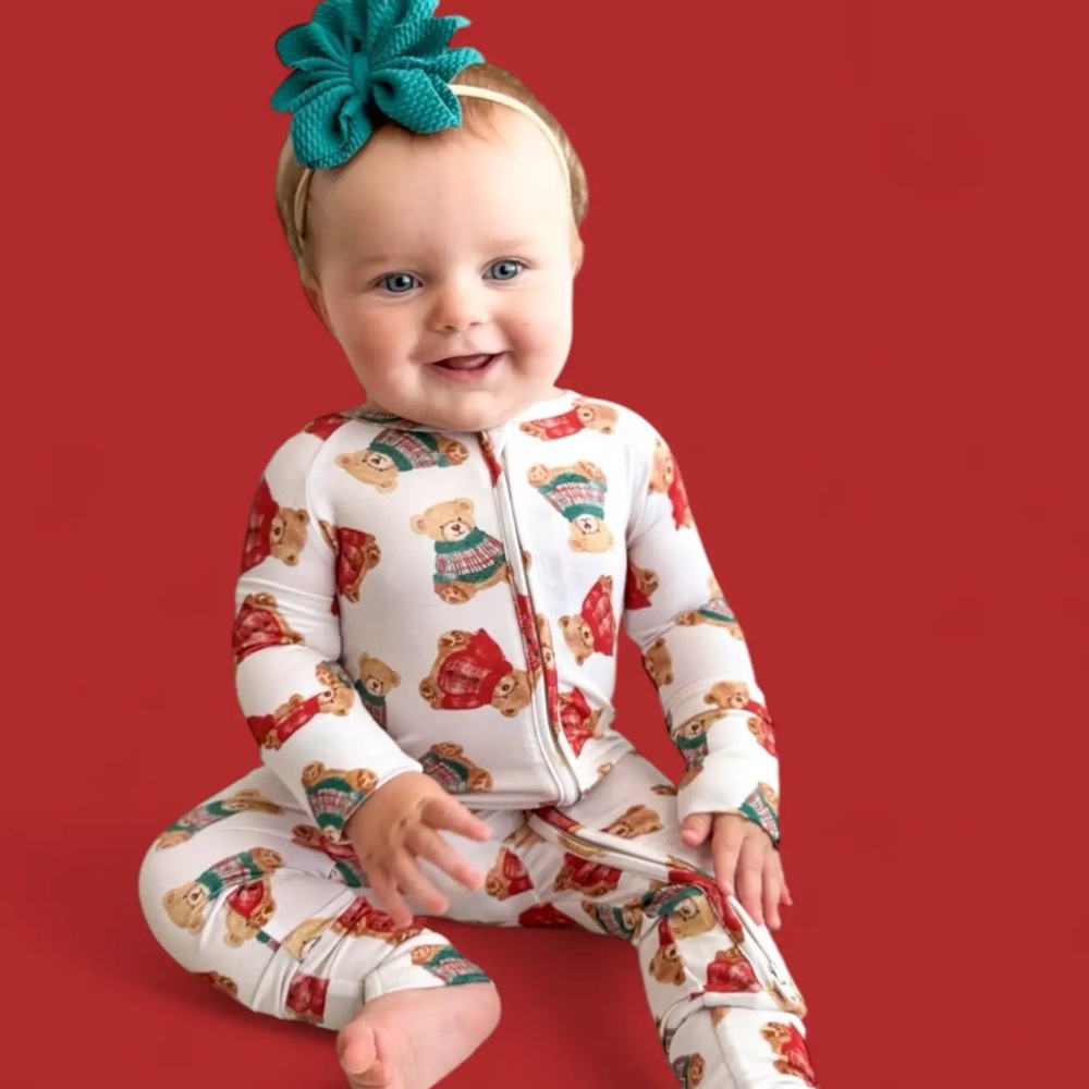 🎄 Dream Big Little Co Bear Christmas Romper 0-3 3-6 6-12 12-18 18-24 months
